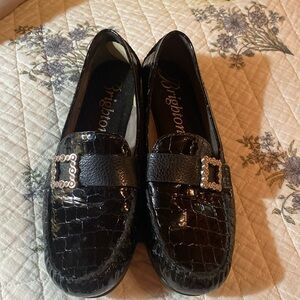 Women’s Brighton Black Buckle Shoes